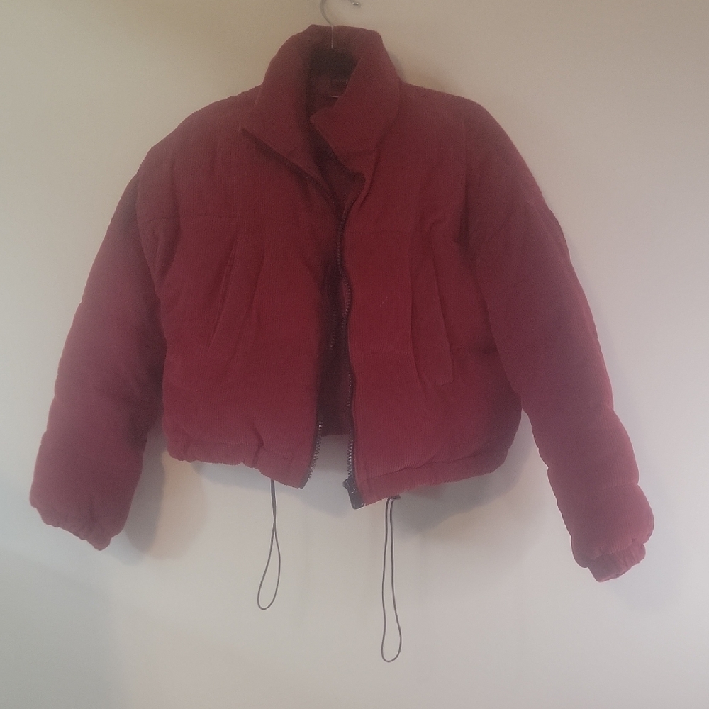 Urban Outfitters Women's Red Puffer Jacket